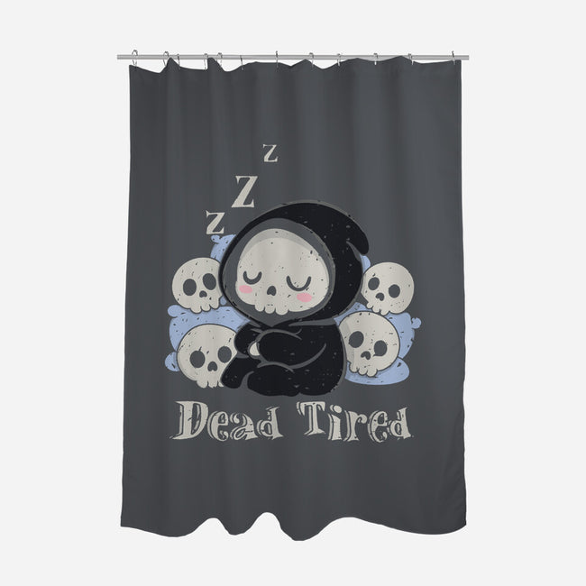 Dead Tired Death Sleeping-None-Polyester-Shower Curtain-Loobs