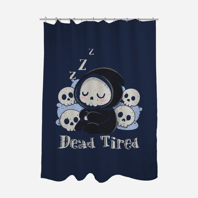 Dead Tired Death Sleeping-None-Polyester-Shower Curtain-Loobs