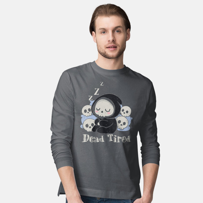 Dead Tired Death Sleeping-Mens-Long Sleeved-Tee-Loobs