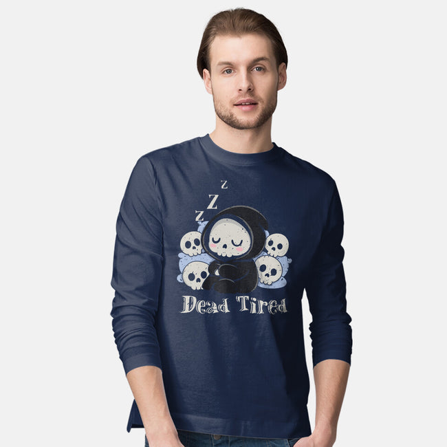 Dead Tired Death Sleeping-Mens-Long Sleeved-Tee-Loobs