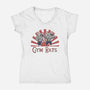 Gym Rats-Womens-V-Neck-Tee-Loobs