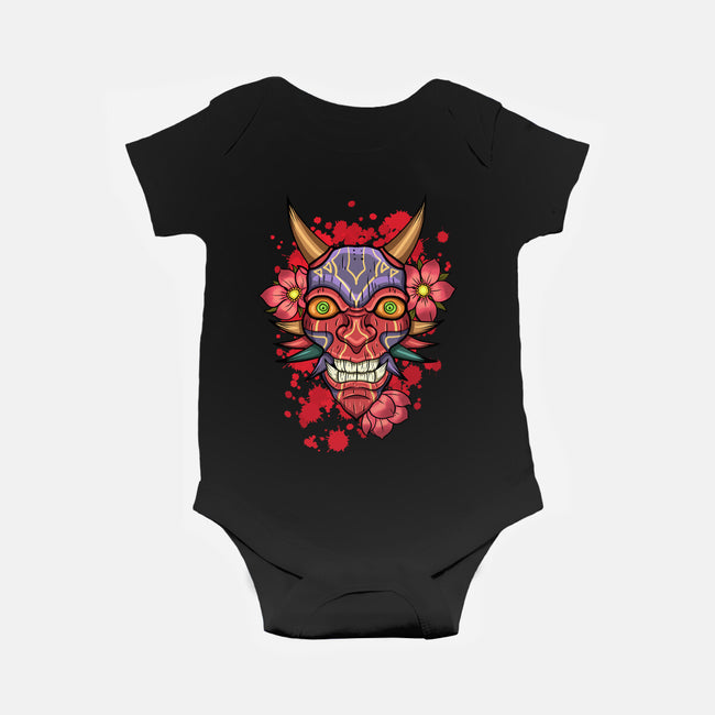 Oni Mask-Baby-Basic-Onesie-nickzzarto
