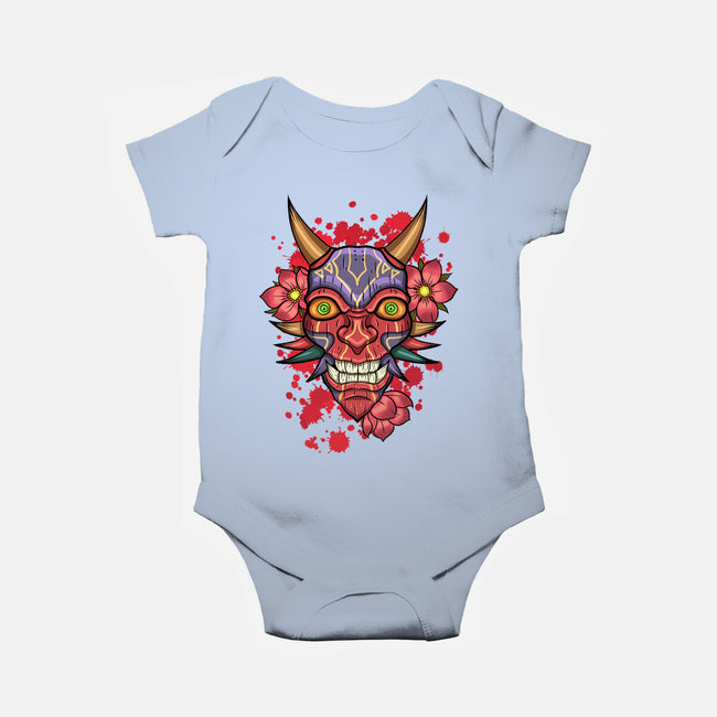Oni Mask-Baby-Basic-Onesie-nickzzarto