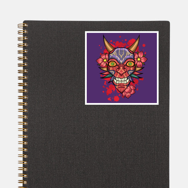 Oni Mask-None-Glossy-Sticker-nickzzarto