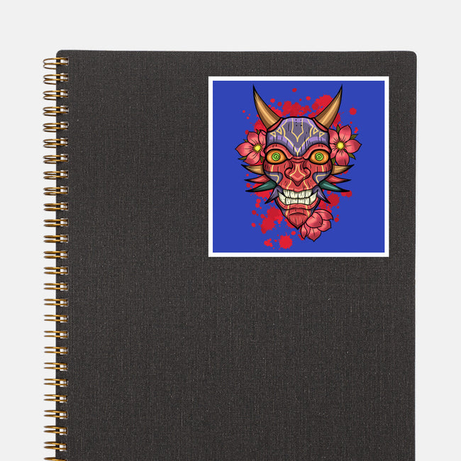 Oni Mask-None-Glossy-Sticker-nickzzarto