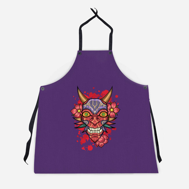 Oni Mask-Unisex-Kitchen-Apron-nickzzarto