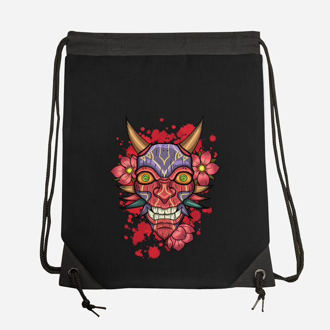 Oni Mask-None-Drawstring-Bag-nickzzarto