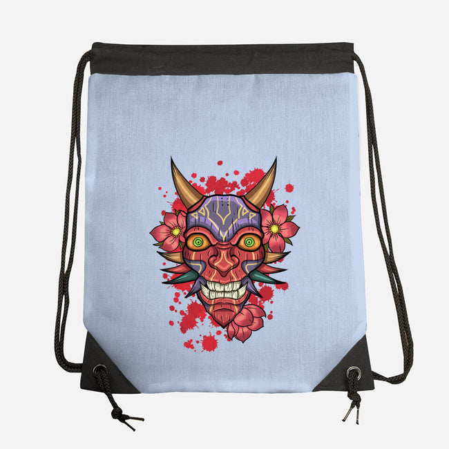 Oni Mask-None-Drawstring-Bag-nickzzarto