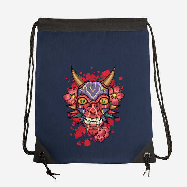 Oni Mask-None-Drawstring-Bag-nickzzarto