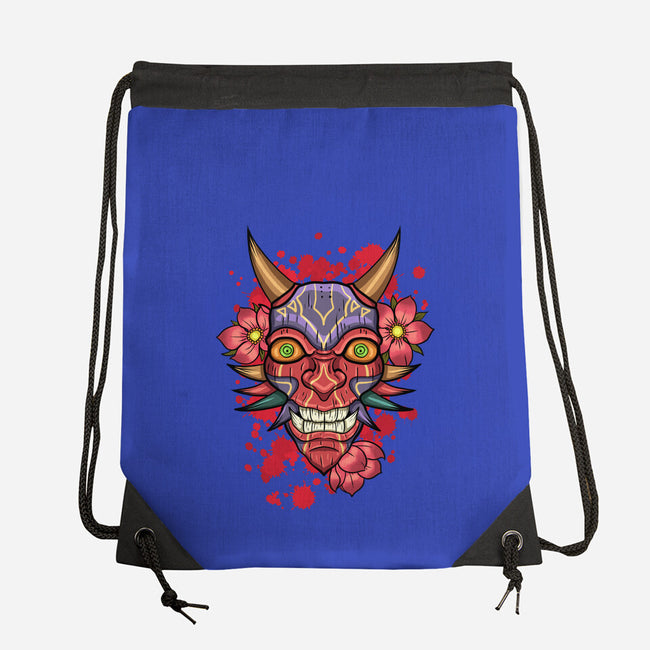 Oni Mask-None-Drawstring-Bag-nickzzarto