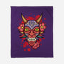Oni Mask-None-Fleece-Blanket-nickzzarto