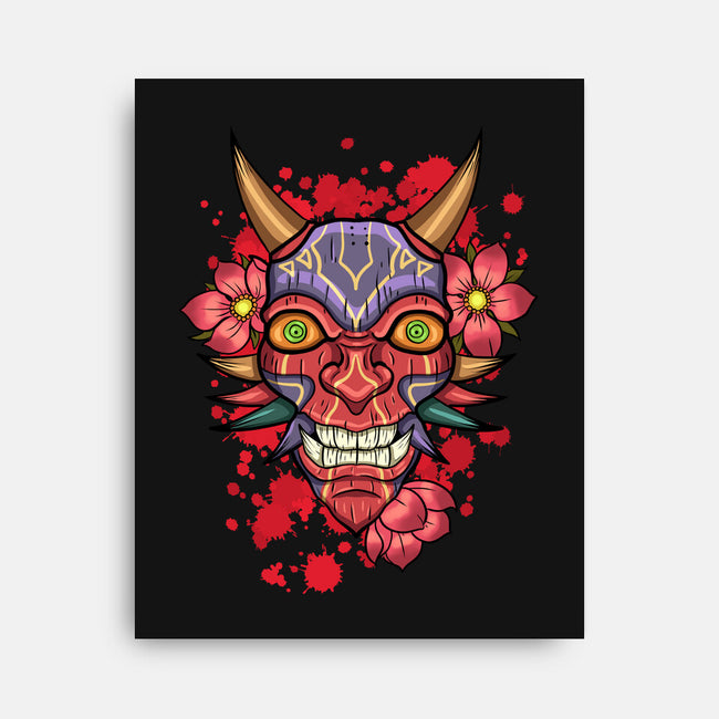Oni Mask-None-Stretched-Canvas-nickzzarto