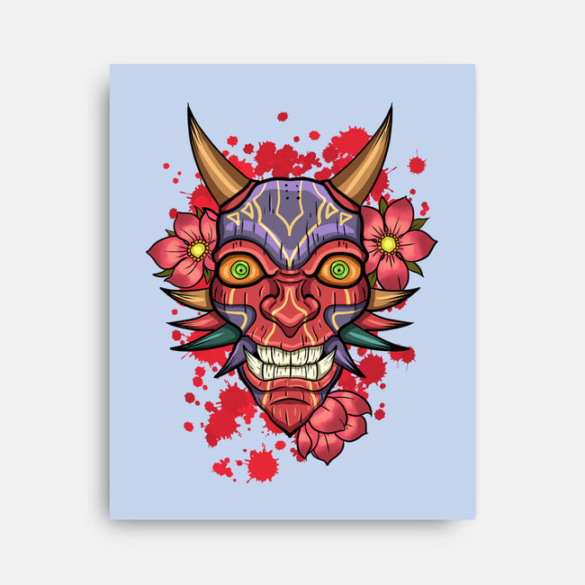 Oni Mask-None-Stretched-Canvas-nickzzarto