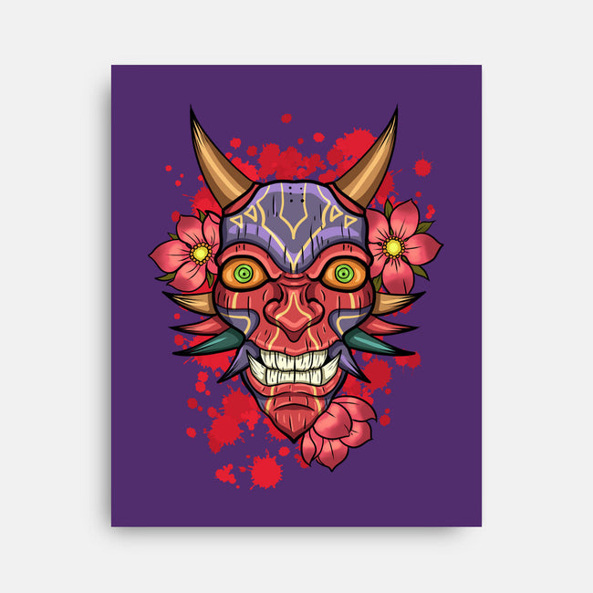 Oni Mask-None-Stretched-Canvas-nickzzarto