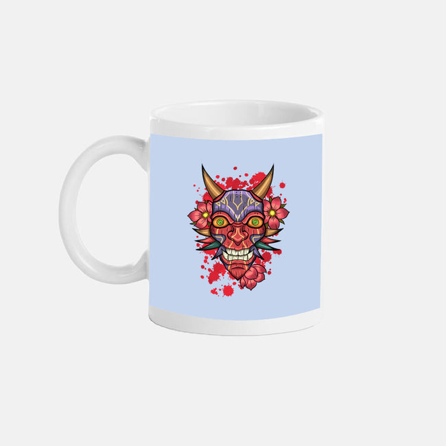 Oni Mask-None-Mug-Drinkware-nickzzarto