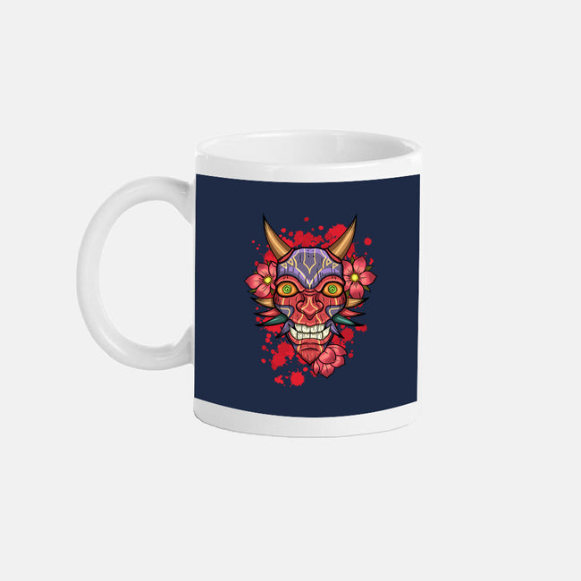 Oni Mask-None-Mug-Drinkware-nickzzarto