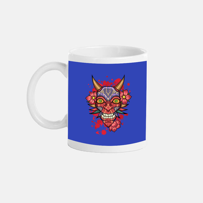 Oni Mask-None-Mug-Drinkware-nickzzarto