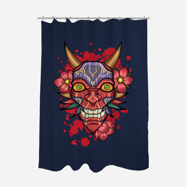 Oni Mask-None-Polyester-Shower Curtain-nickzzarto