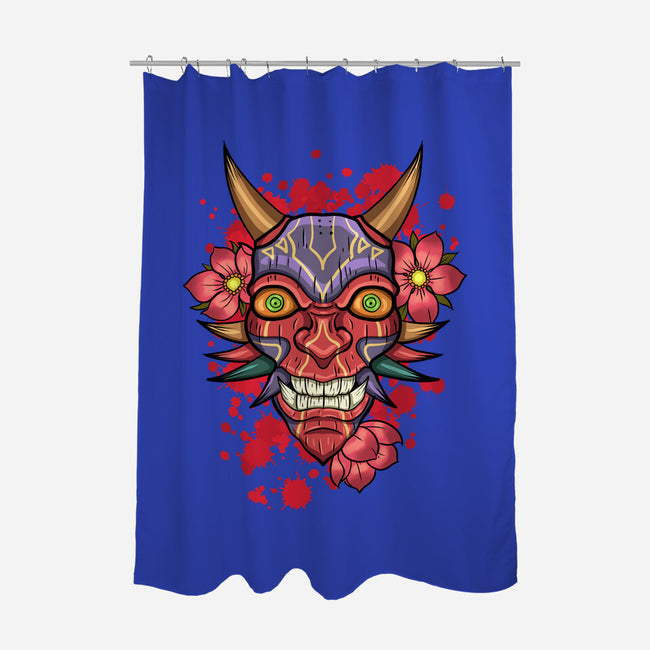 Oni Mask-None-Polyester-Shower Curtain-nickzzarto