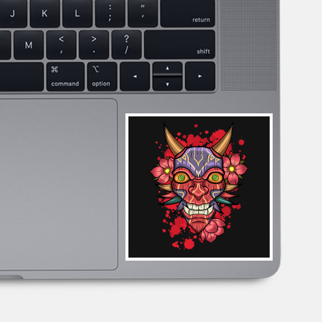 Oni Mask-None-Glossy-Sticker-nickzzarto