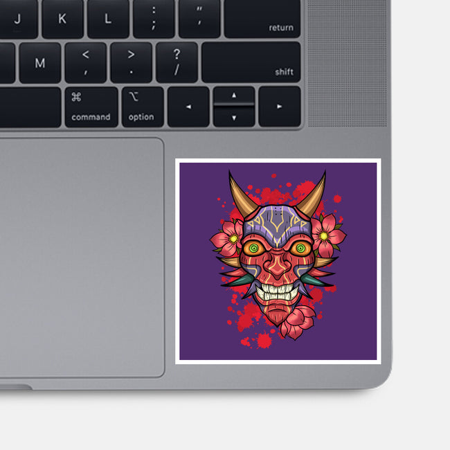 Oni Mask-None-Glossy-Sticker-nickzzarto