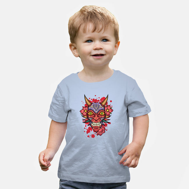 Oni Mask-Baby-Basic-Tee-nickzzarto