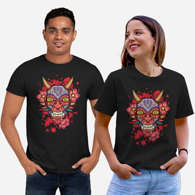 Oni Mask-Unisex-Basic-Tee-nickzzarto