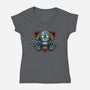 Giant Kindness-Womens-V-Neck-Tee-glitchygorilla