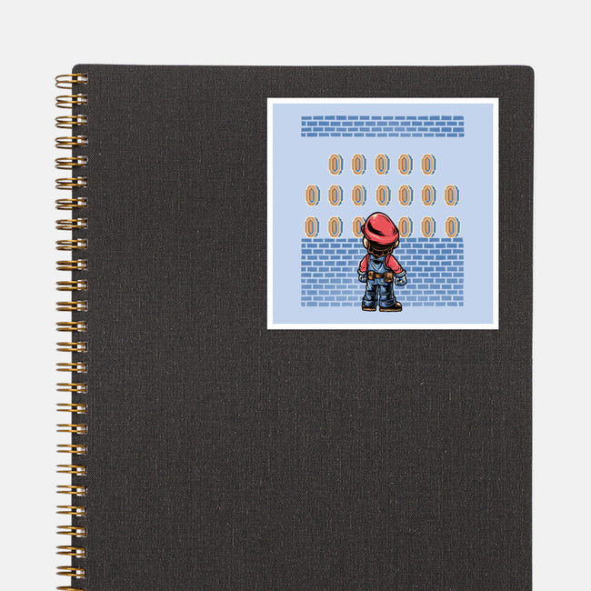 Tunnel Of Coins-None-Glossy-Sticker-glitchygorilla