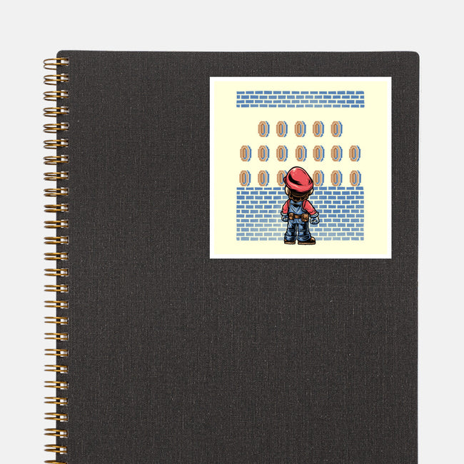 Tunnel Of Coins-None-Glossy-Sticker-glitchygorilla