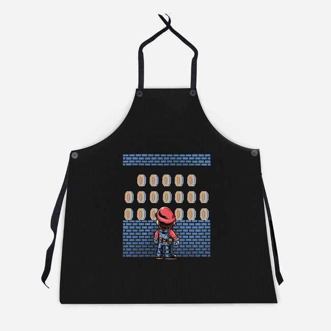 Tunnel Of Coins-Unisex-Kitchen-Apron-glitchygorilla