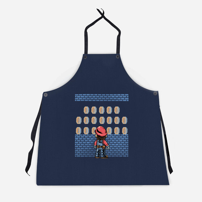 Tunnel Of Coins-Unisex-Kitchen-Apron-glitchygorilla