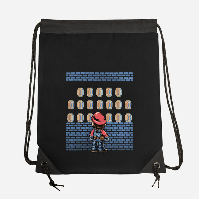 Tunnel Of Coins-None-Drawstring-Bag-glitchygorilla