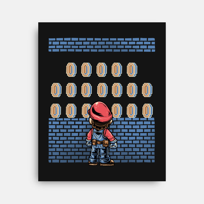 Tunnel Of Coins-None-Stretched-Canvas-glitchygorilla