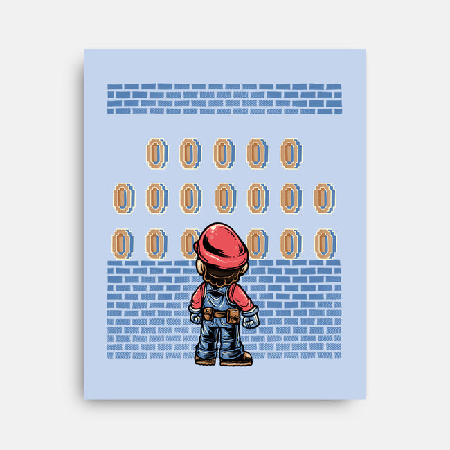 Tunnel Of Coins-None-Stretched-Canvas-glitchygorilla