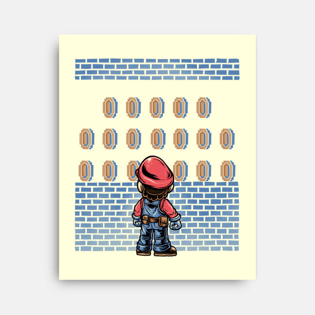 Tunnel Of Coins-None-Stretched-Canvas-glitchygorilla
