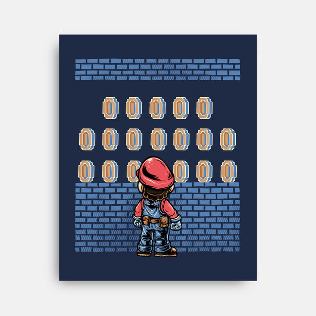 Tunnel Of Coins-None-Stretched-Canvas-glitchygorilla