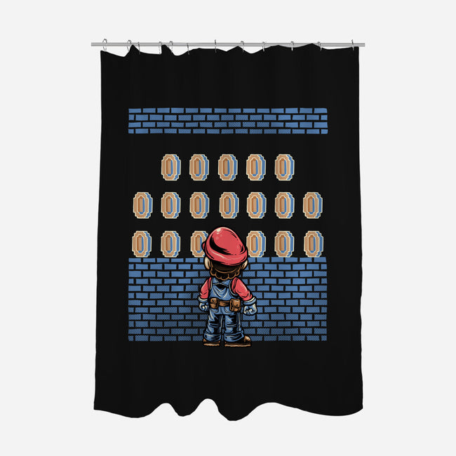 Tunnel Of Coins-None-Polyester-Shower Curtain-glitchygorilla