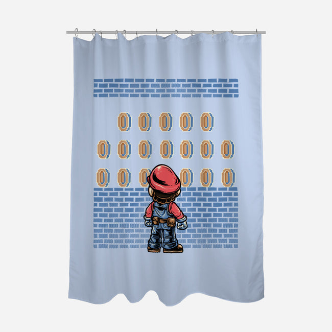 Tunnel Of Coins-None-Polyester-Shower Curtain-glitchygorilla