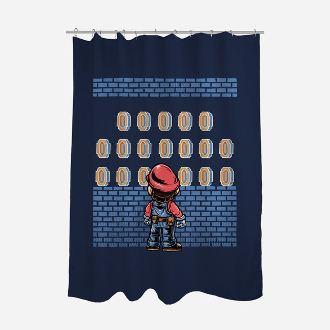 Tunnel Of Coins-None-Polyester-Shower Curtain-glitchygorilla