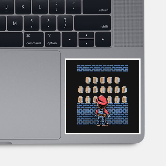 Tunnel Of Coins-None-Glossy-Sticker-glitchygorilla