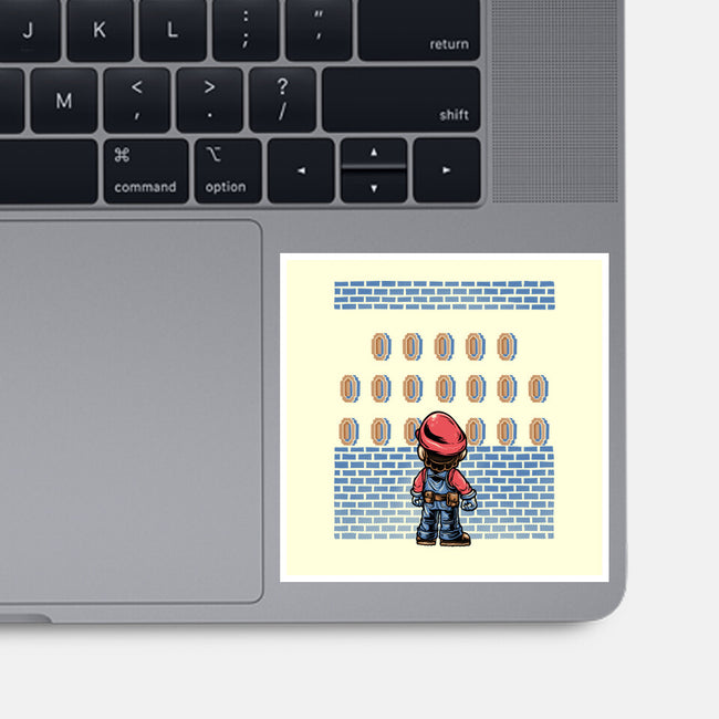 Tunnel Of Coins-None-Glossy-Sticker-glitchygorilla