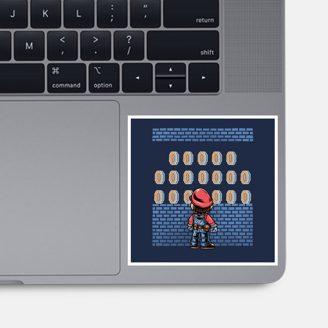 Tunnel Of Coins-None-Glossy-Sticker-glitchygorilla