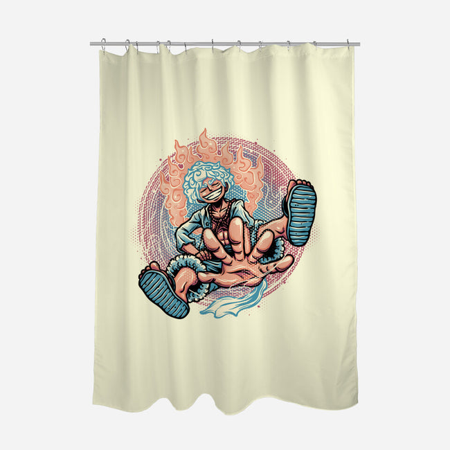 Awakened Pirate King-None-Polyester-Shower Curtain-glitchygorilla