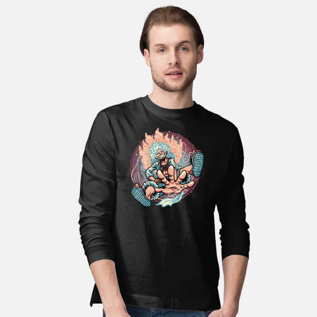 Awakened Pirate King-Mens-Long Sleeved-Tee-glitchygorilla