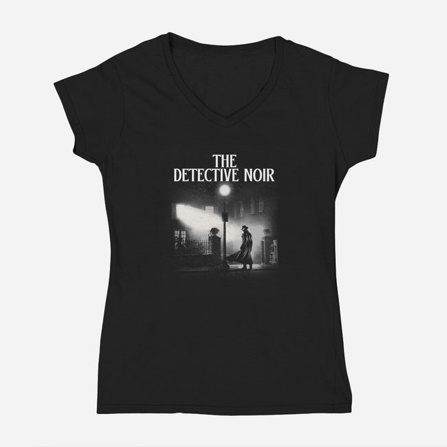 The Detective Noir-Womens-V-Neck-Tee-dandingeroz