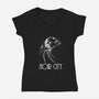 Noir City-Womens-V-Neck-Tee-dandingeroz