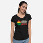 Dumpster Fire-Womens-V-Neck-Tee-turborat14