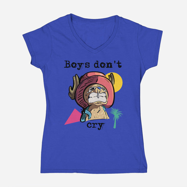 Boys Don't Cry-Womens-V-Neck-Tee-nickzzarto