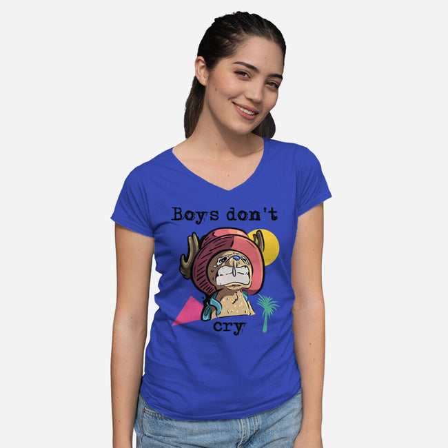 Boys Don't Cry-Womens-V-Neck-Tee-nickzzarto